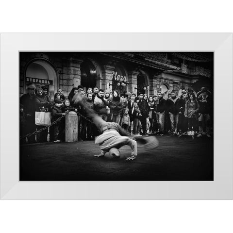 Untitled White Modern Wood Framed Art Print by Grambone, Antonio