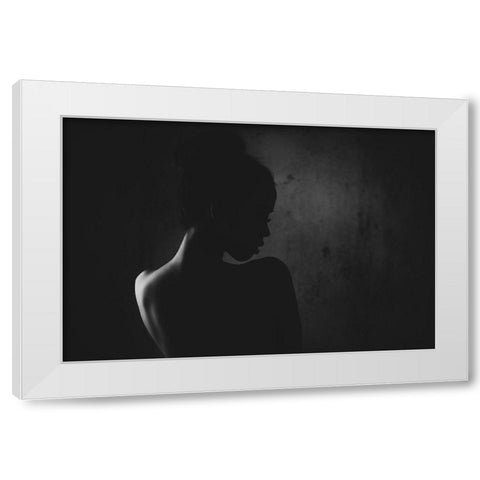 Sensual Connection White Modern Wood Framed Art Print by Putranto, Arief