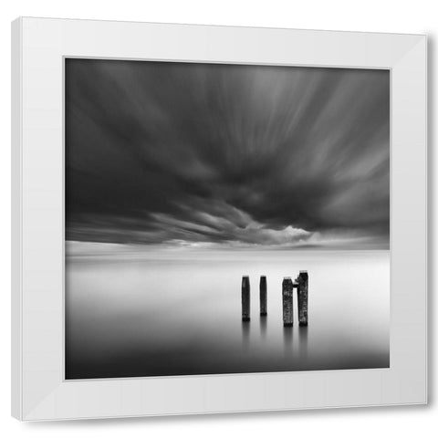 Time After Time White Modern Wood Framed Art Print by Digalakis, George