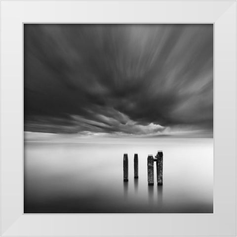 Time After Time White Modern Wood Framed Art Print by Digalakis, George