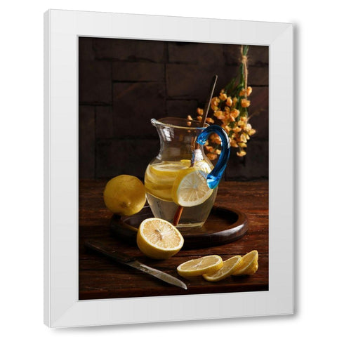 Life And Lemons... White Modern Wood Framed Art Print by Laercio, Luiz