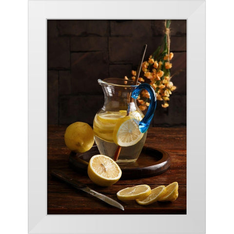 Life And Lemons... White Modern Wood Framed Art Print by Laercio, Luiz