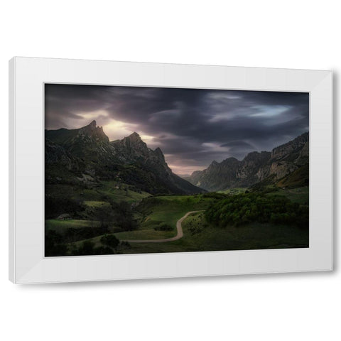 Valle De Lago V White Modern Wood Framed Art Print by Pablo De, Juan