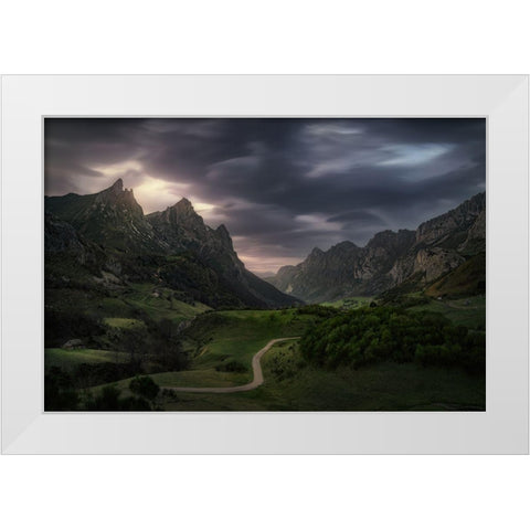 Valle De Lago V White Modern Wood Framed Art Print by Pablo De, Juan