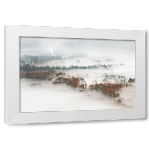 Factory Fog White Modern Wood Framed Art Print by Galimberti, Marco