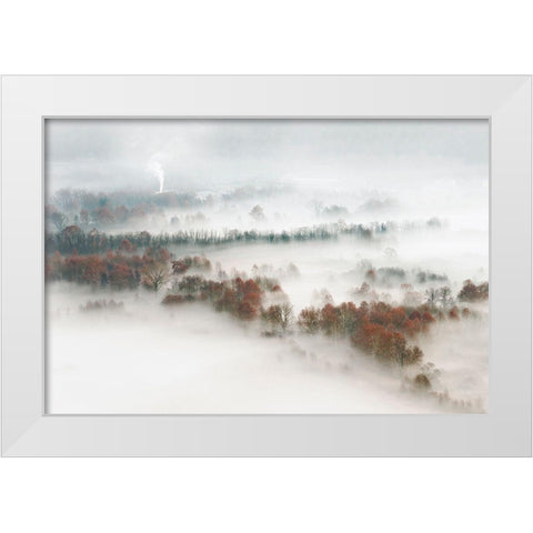 Factory Fog White Modern Wood Framed Art Print by Galimberti, Marco