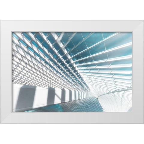 Icy Light White Modern Wood Framed Art Print by Popan, Adrian