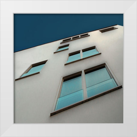 Ten Little Windows Ii White Modern Wood Framed Art Print by Claes, Gilbert