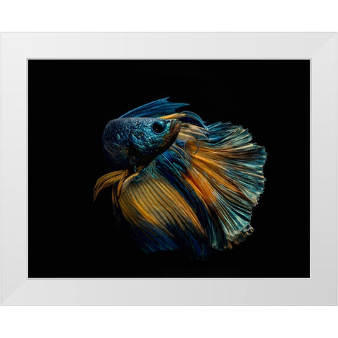 My Dress White Modern Wood Framed Art Print by Halil, Andi