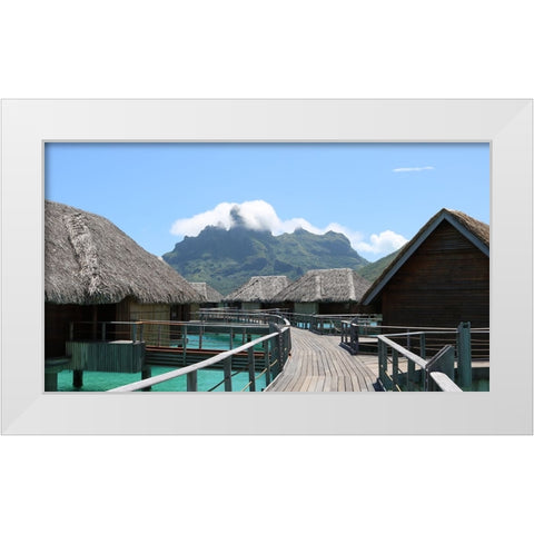Bora Bora White Modern Wood Framed Art Print by Daniel, Nick