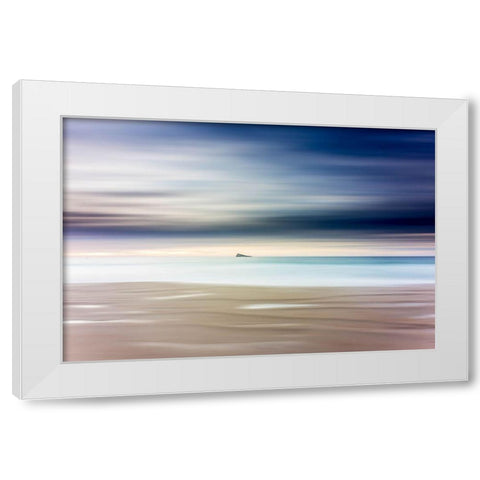 Minimalist Island White Modern Wood Framed Art Print by Bejar Manda, Tomas