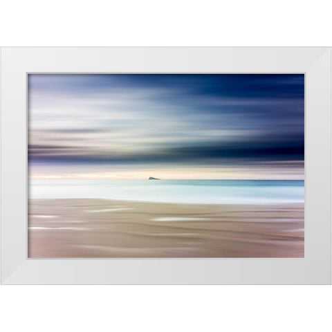 Minimalist Island White Modern Wood Framed Art Print by Bejar Manda, Tomas