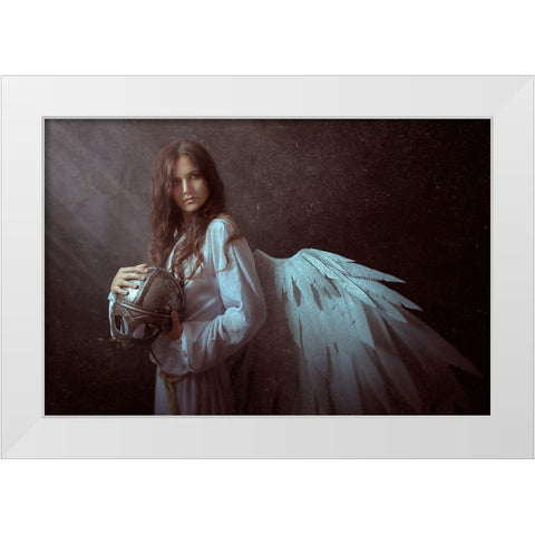 Unhumility White Modern Wood Framed Art Print by Goncharova, Angelina