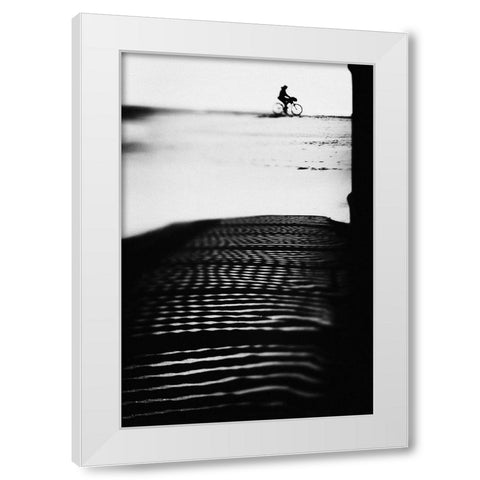 The Girl Who Sold The World White Modern Wood Framed Art Print by Correia, Rui