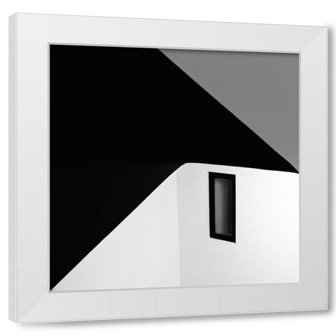 Black Window White Modern Wood Framed Art Print by Azevedo, Olavo