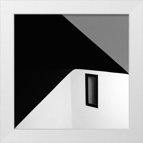 Black Window White Modern Wood Framed Art Print by Azevedo, Olavo