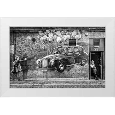 Smoke Break White Modern Wood Framed Art Print by Vidic Grah, Anita