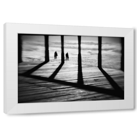 The Add Dimension White Modern Wood Framed Art Print by Abrantes, Paulo