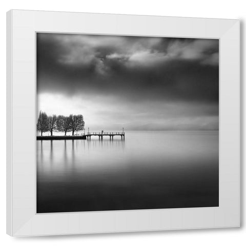 After The Storm White Modern Wood Framed Art Print by Digalakis, George
