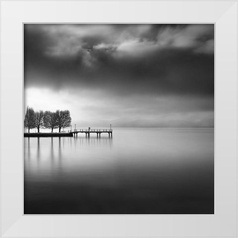 After The Storm White Modern Wood Framed Art Print by Digalakis, George