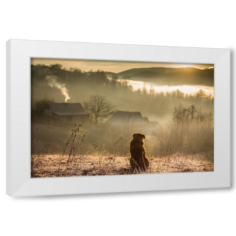 Good Connection White Modern Wood Framed Art Print by Mazilu, Georgiana