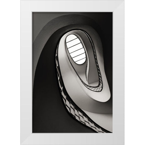 Up White Modern Wood Framed Art Print by P Neto, Filipe