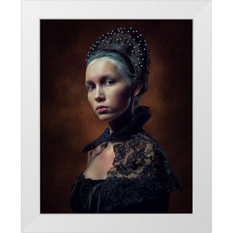 Fashion Barocco, Baroque Fashion Photography White Modern Wood Framed Art Print by Freol