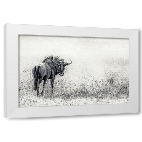 The Endless Grass-Fields White Modern Wood Framed Art Print by Flour, Piet