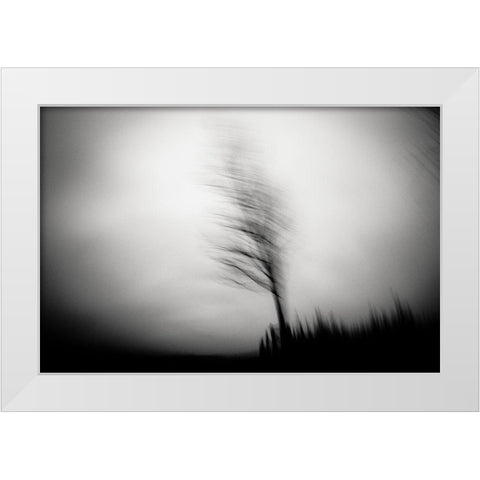 Shadow Dancer White Modern Wood Framed Art Print by Fuhg, Dorit