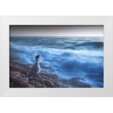 Im Not Afraid! White Modern Wood Framed Art Print by Lazzarotti, Paolo