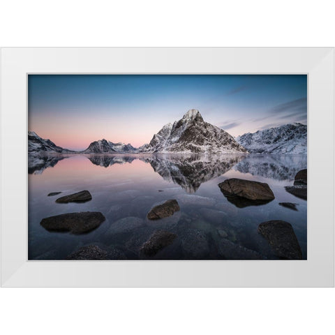 Arctic Mirror White Modern Wood Framed Art Print by Hoffmann, Raymond