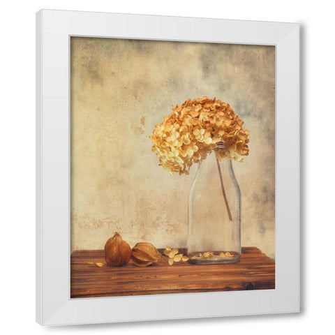 Warm Glow White Modern Wood Framed Art Print by Pan, Sophie