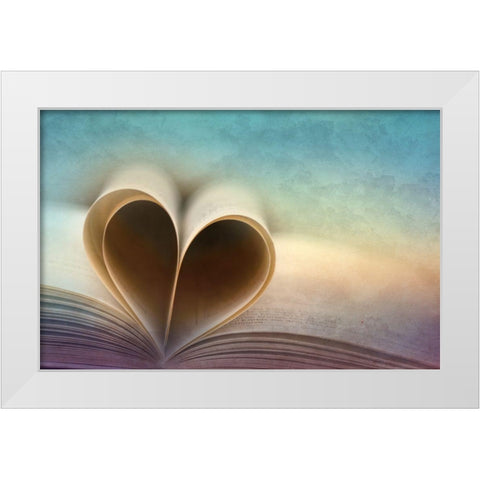A Love Story White Modern Wood Framed Art Print by Hennen, Marcus