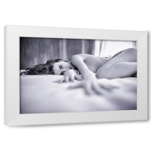 The Neurons.... White Modern Wood Framed Art Print by Micheli, Fabrizio