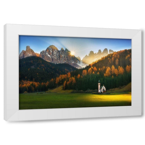 Santa Maddalena... White Modern Wood Framed Art Print by Browko, Krzysztof