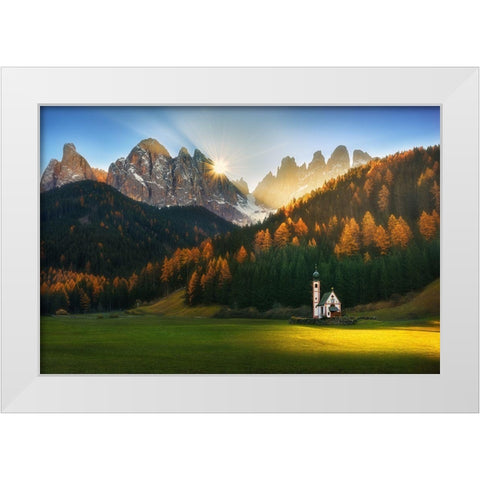 Santa Maddalena... White Modern Wood Framed Art Print by Browko, Krzysztof