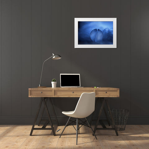 Cracks White Modern Wood Framed Art Print by Westum, Heidi