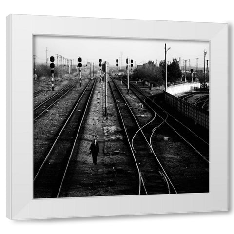 Failure White Modern Wood Framed Art Print by Oncete, Julien