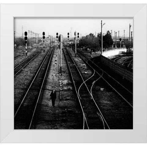 Failure White Modern Wood Framed Art Print by Oncete, Julien