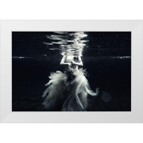 Hagia... White Modern Wood Framed Art Print by Afandi, Yusuf