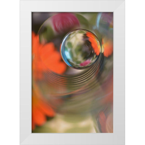 Floral Sphere White Modern Wood Framed Art Print by Westum, Heidi