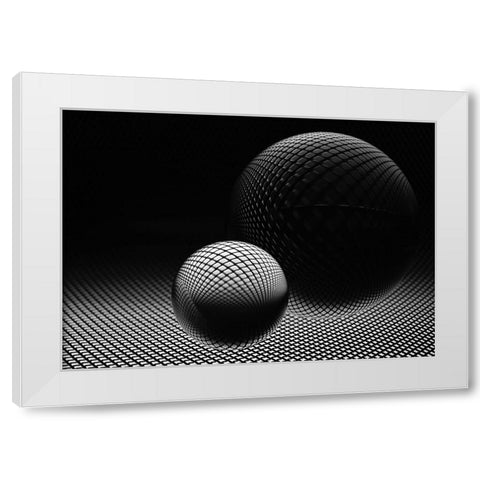 Darkness White Modern Wood Framed Art Print by Westum, Heidi