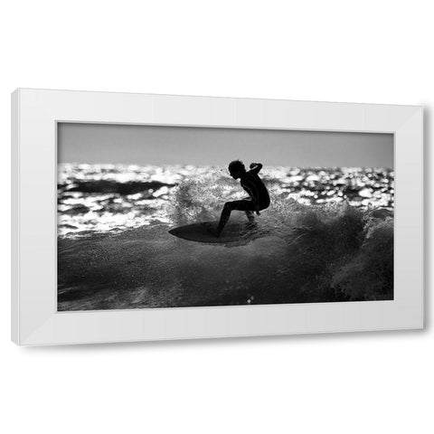 Ride White Modern Wood Framed Art Print by Bussiba, Eyal