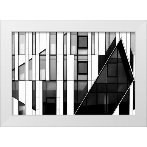The Facade White Modern Wood Framed Art Print by Hawerkamp, Hans-Wolfgang