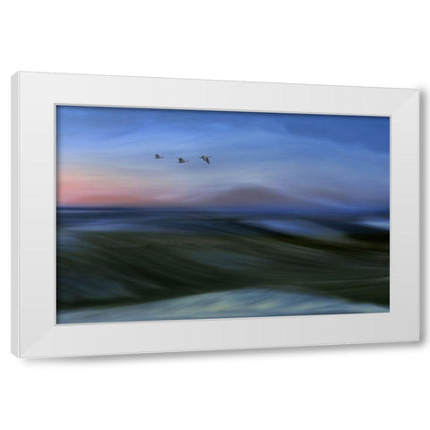 Migrants White Modern Wood Framed Art Print by Emanuelson, Bjorn