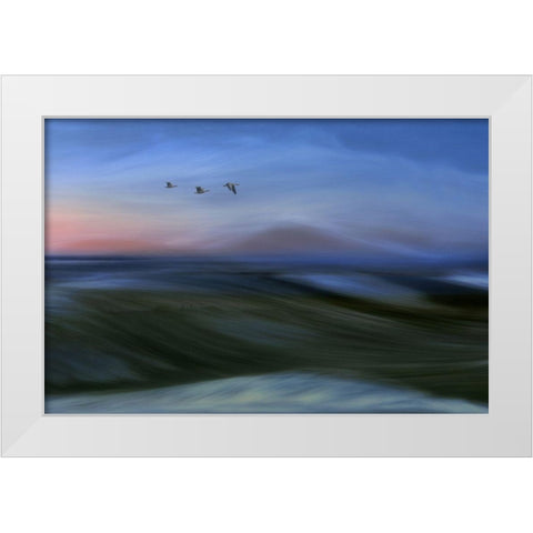 Migrants White Modern Wood Framed Art Print by Emanuelson, Bjorn