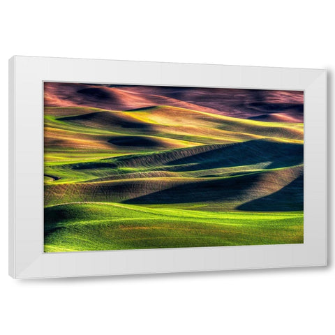 Spring Palette White Modern Wood Framed Art Print by Smith, Siana