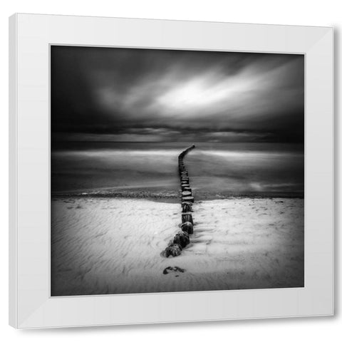 Ssss White Modern Wood Framed Art Print by Krol, Piotr