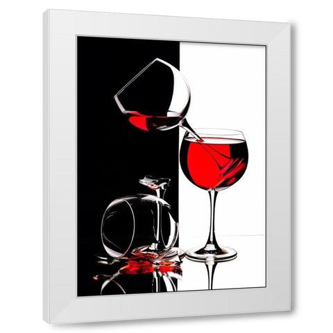 Unstable Equilibrium White Modern Wood Framed Art Print by Ianeva, Aida