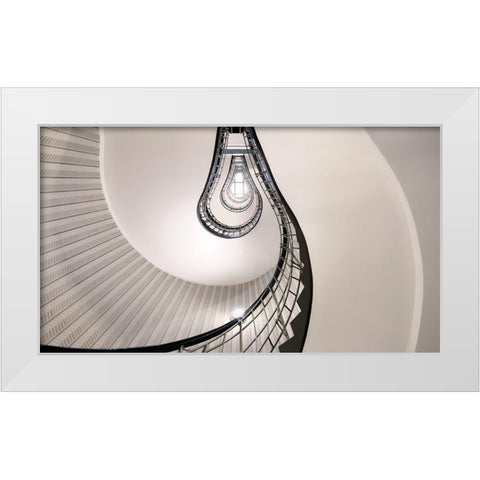 Tribute To Thomas Alva Edison White Modern Wood Framed Art Print by M. Garcia, Jesus